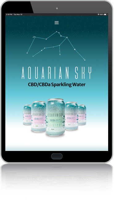 Aquarian Sky CBD Sparkling Water Tablet Website