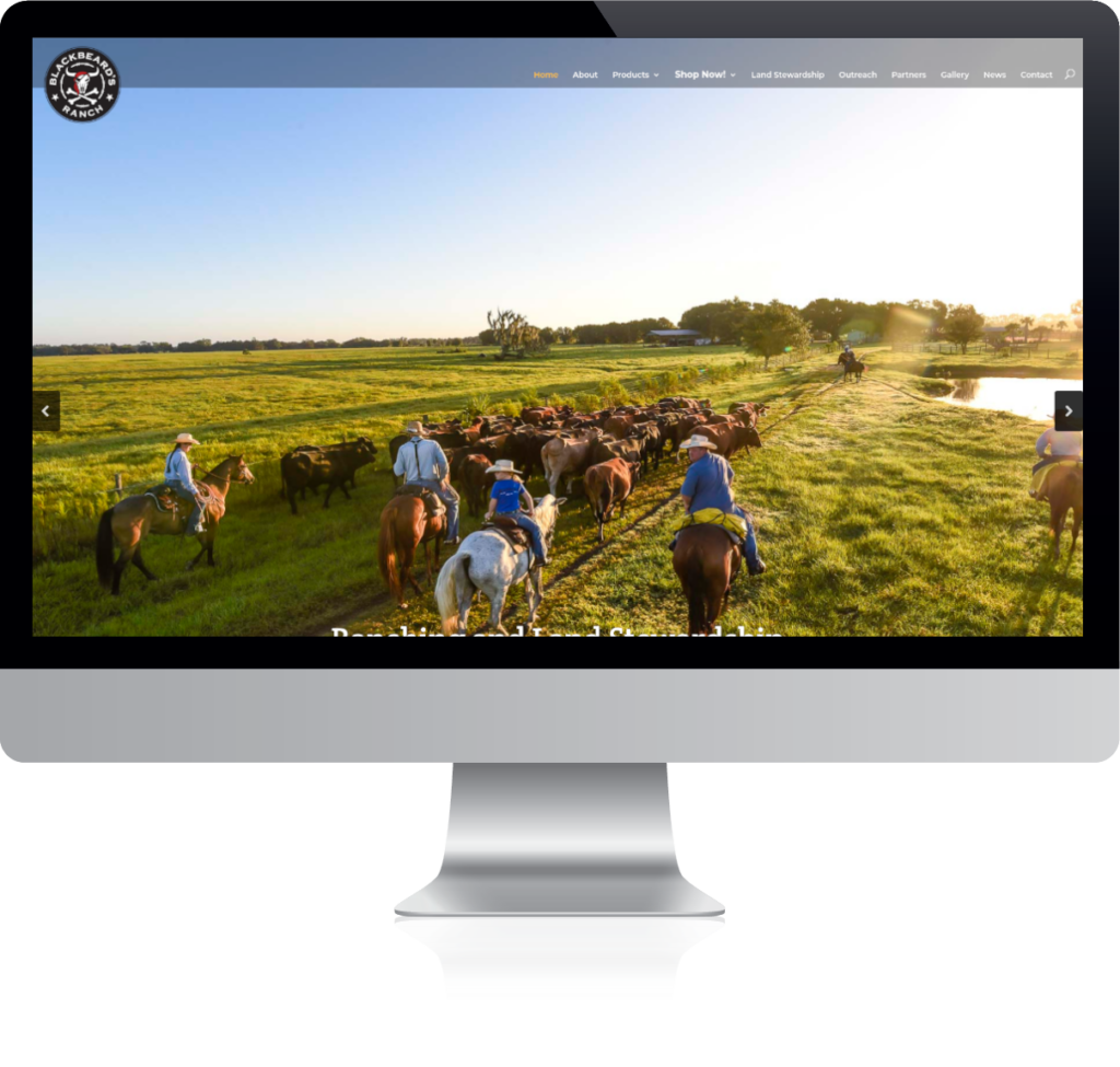 Blackbeard's Ranch Website Example
