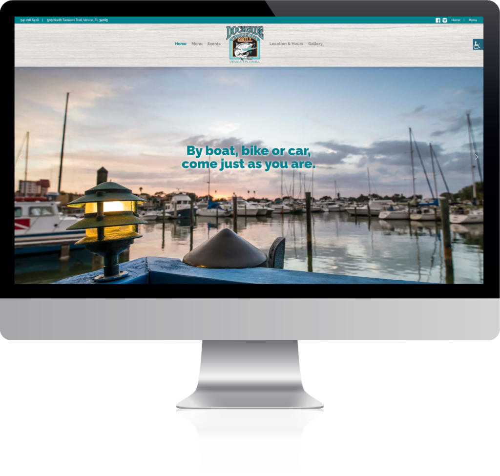 Dockside Waterfront Grill Website Example